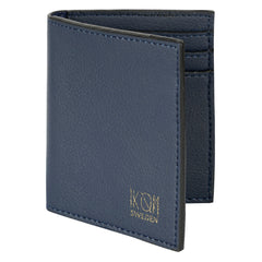 Cactus Leather Card Wallet Navy Blue