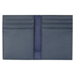 Cactus Leather Card Wallet Navy Blue