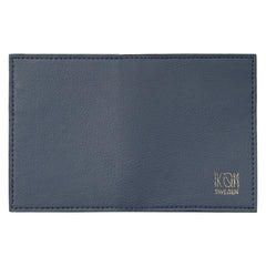 Cactus Leather Card Wallet Navy Blue