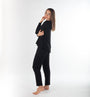 CASAGiN - Long Pajamas Natural Fabric Black, image no.1