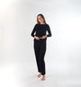 CASAGiN - Long Pajamas Natural Fabric Black, image no.3