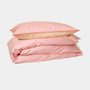 Homehagen - Cotton Sateen Duvet Cover Set Pale Pink-Cream, image no.1