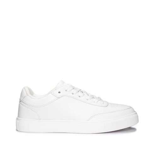 Pole Vegan Lace-up Basic Sneakers White