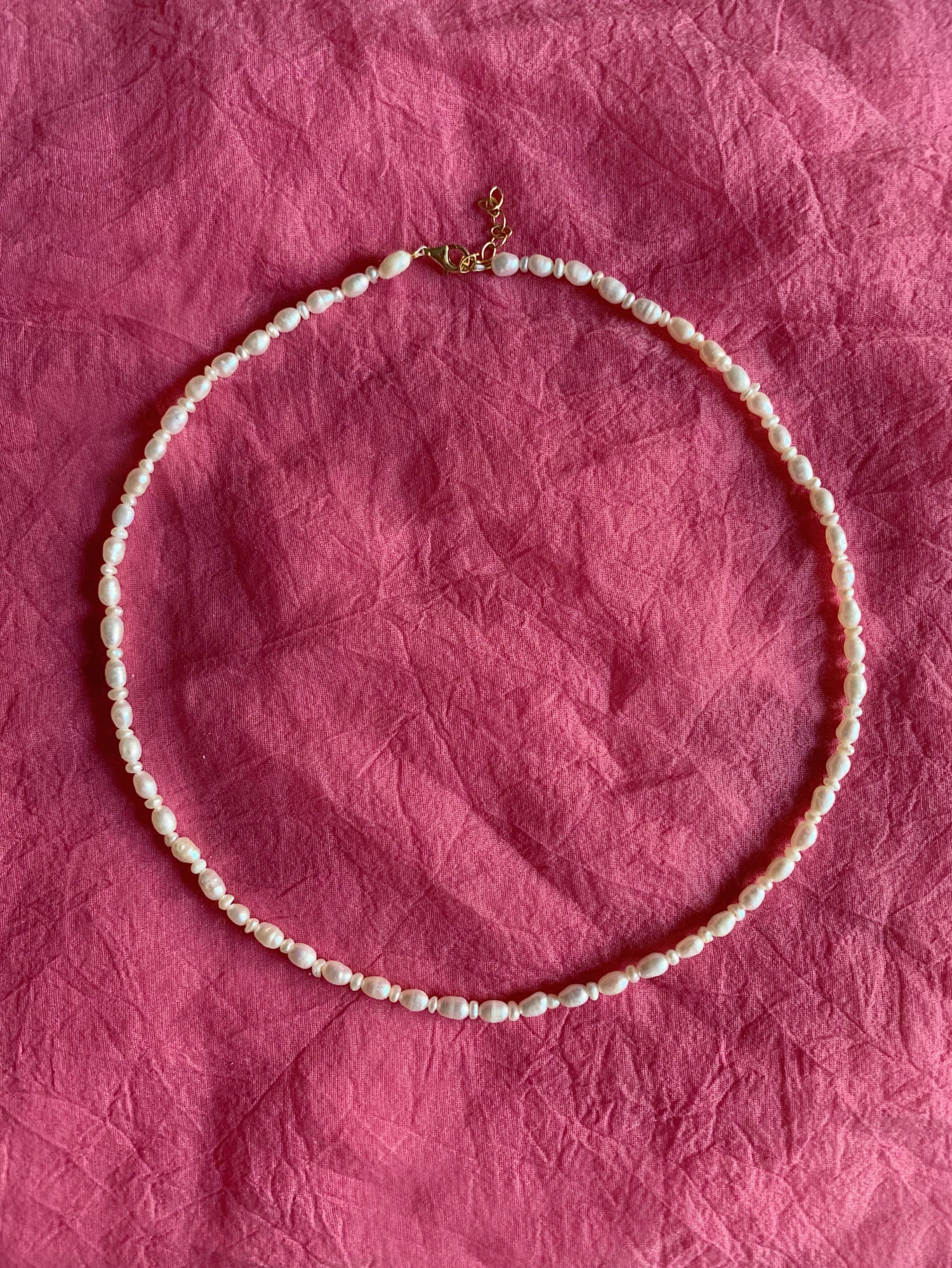 NAKU Jewellery Powder Pearls Necklace White