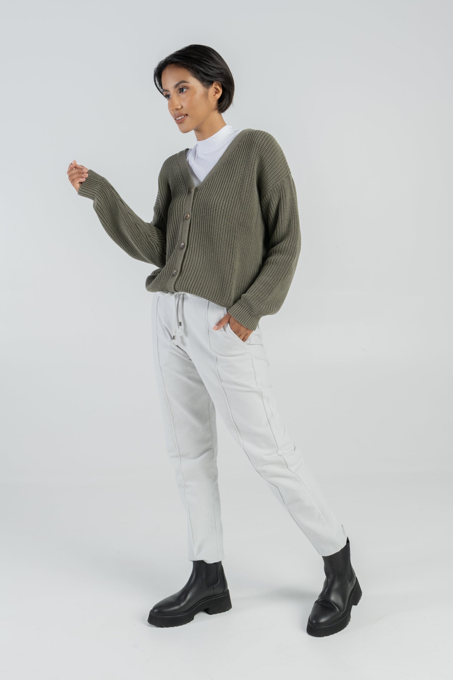 Yva Trousers Light Grey