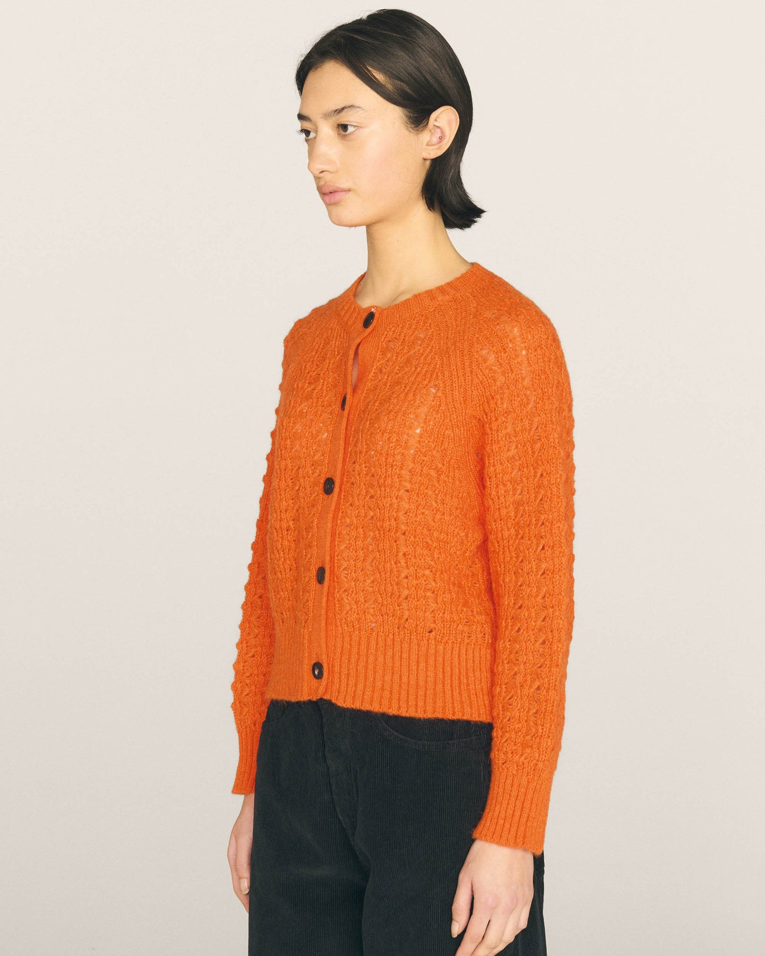 YMC Foxtail Knit Cardigan Orange