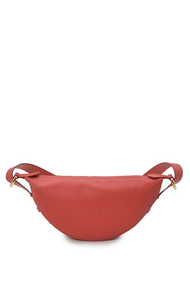 Multi-Position Half Moon Shoulder Bag Red