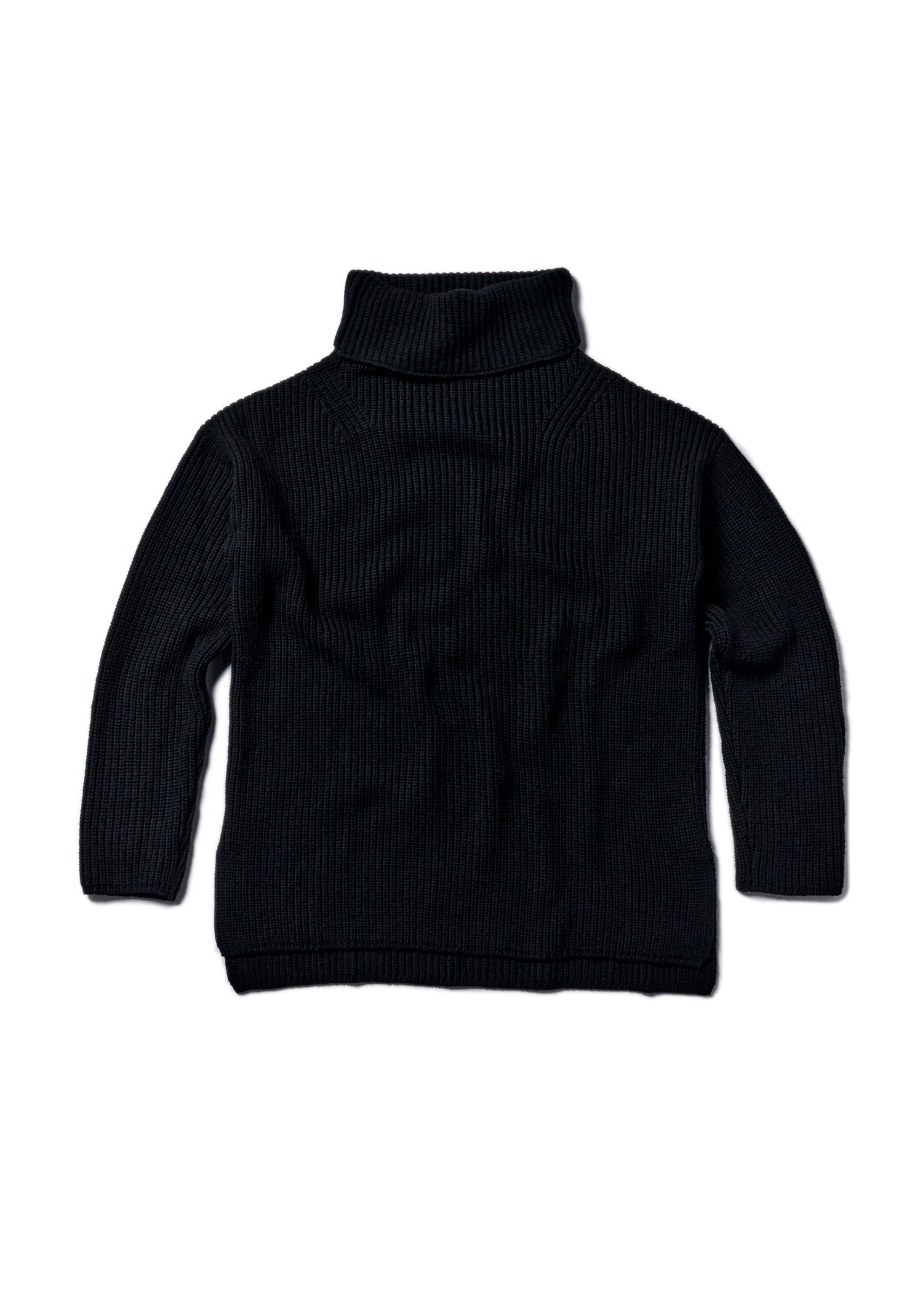 Heavy Roll Neck Black