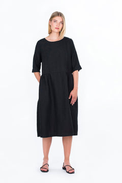 Sarastus Linen Dress Black