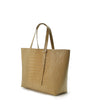 LEANDRA - Croco Engraved Leather Shopping Bag Beige, image no.1