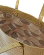 LEANDRA - Croco Engraved Leather Shopping Bag Beige, image no.3