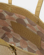 LEANDRA - Croco Engraved Leather Shopping Bag Beige, image no.4