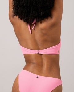 Strappy Bandeau Bikini Top Pink