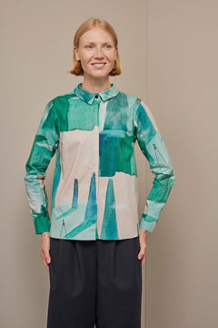 Shine Fitted Button-up Shirt Green