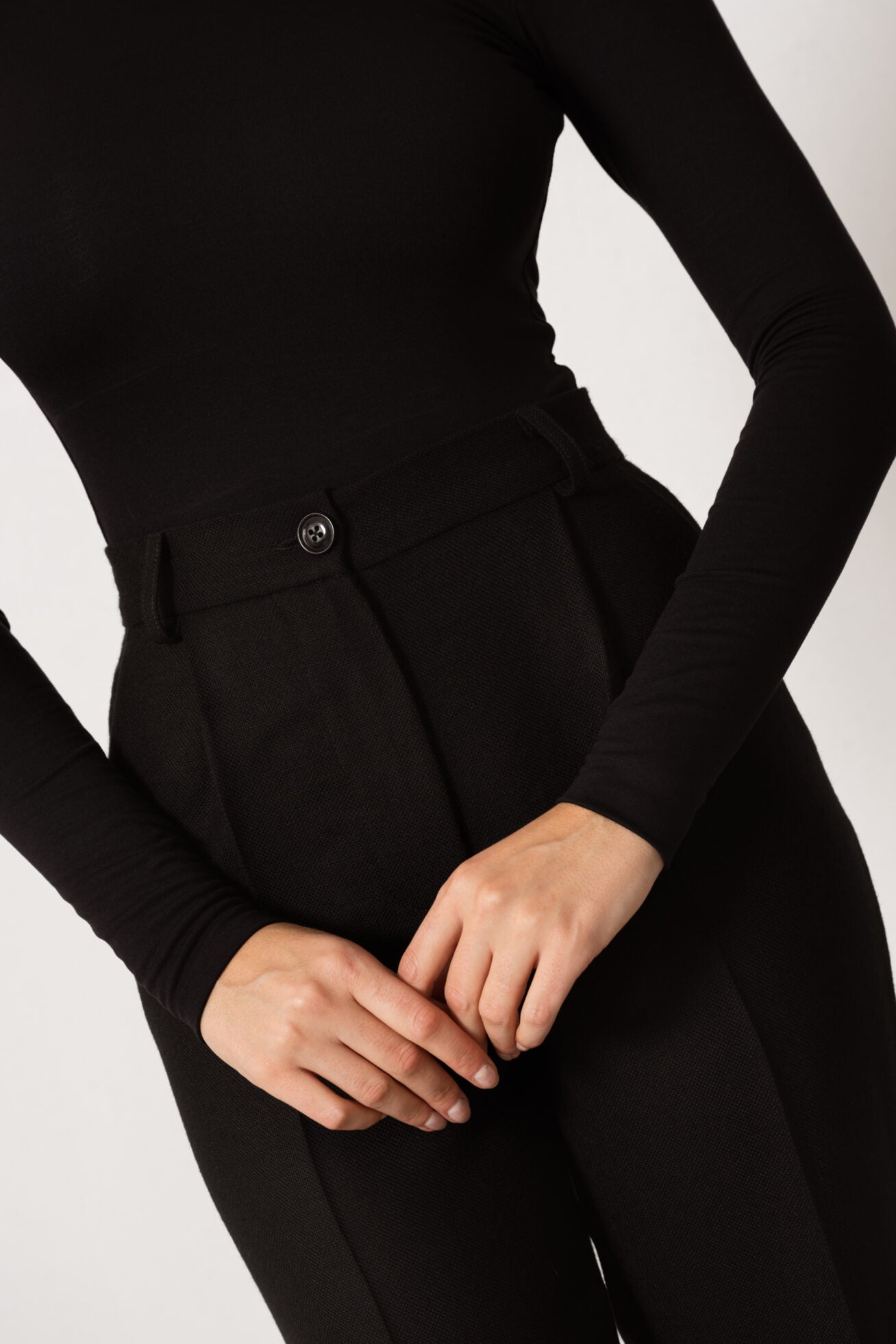 Cecina Woolen Suit Trousers Black