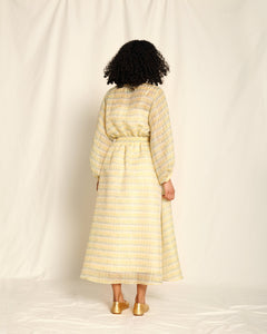 Wandella Dress Onda Ecru/Yellow/Lime/Blue