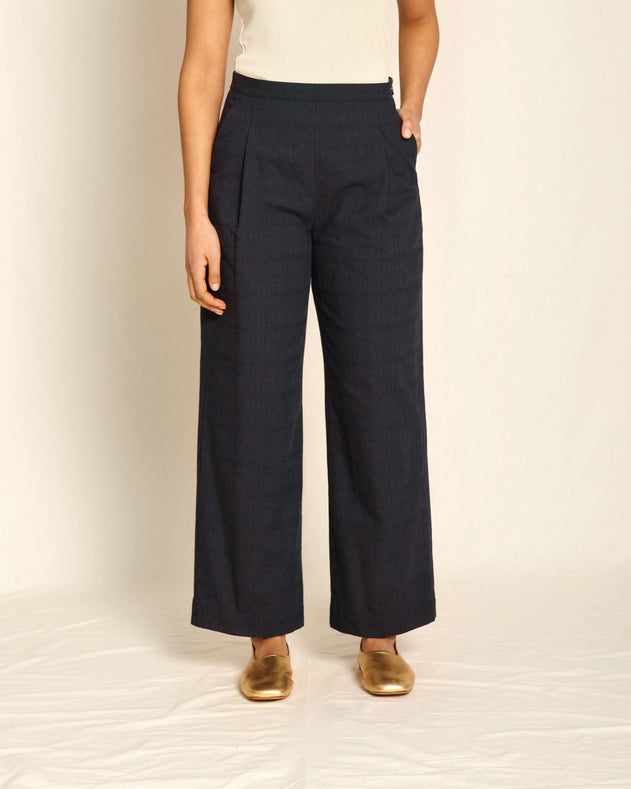 Cara Trousers Oak Blue/Black