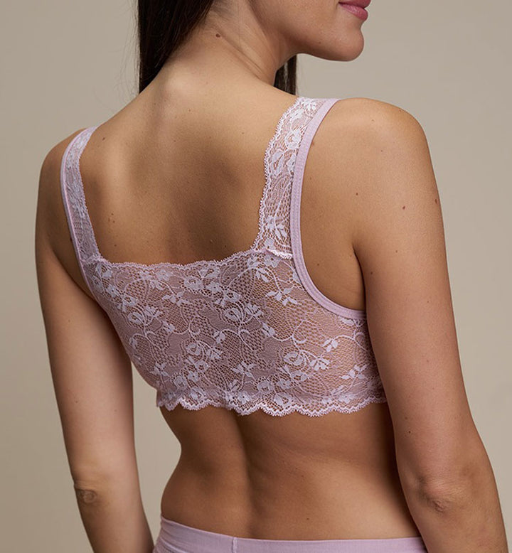 CASAGiN - Bralette Natural Fabric Eco Lace Powder Pink