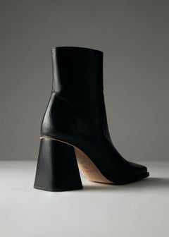 South Leather Ankle Boots Black