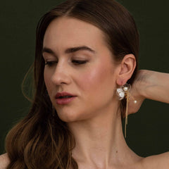 Recycled Jewelry - Triple Jasmine Drip Earrings