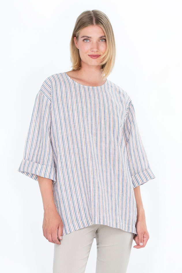 Tauko Linen Tunic Striped