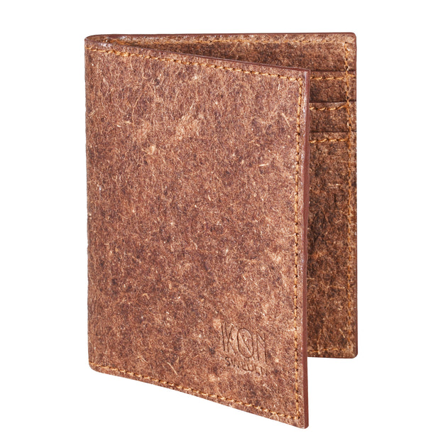 Coconut Leather Wallet Cutch Brown