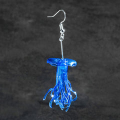Blue Jellyfish Drop Earrings