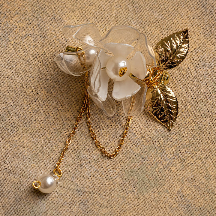 Upcycle with Jing - Upcycled Jasmine Single Drip Brooch