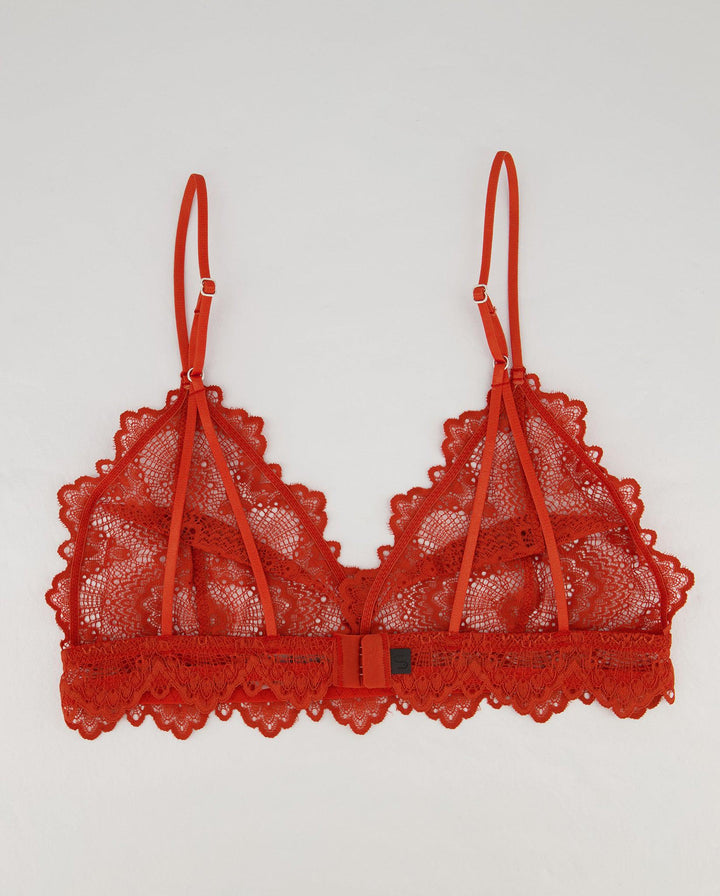 Lace Triangle Bralette 001 Papaya