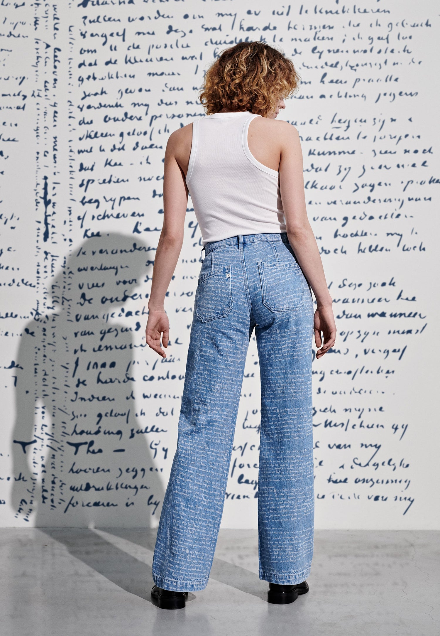 Van Wilma Jeans Letter Blue