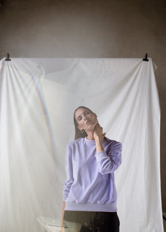 June Velour Sweatshirt Lilac