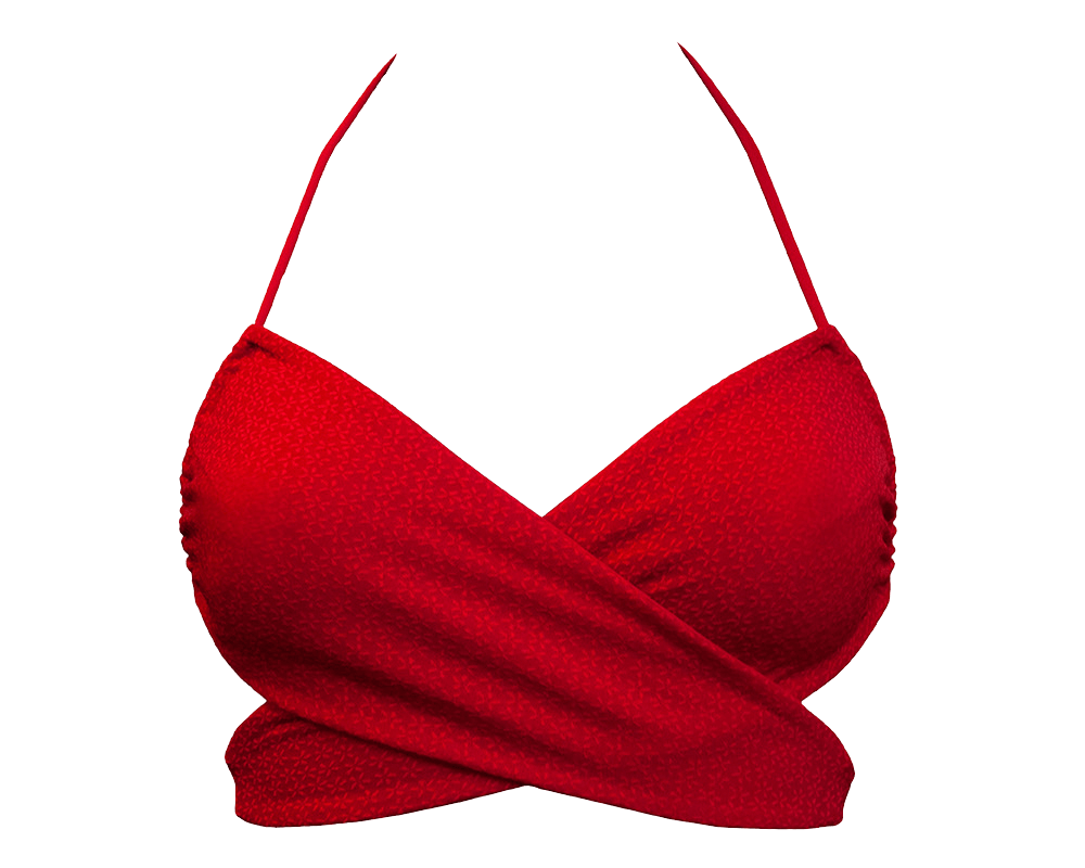 Versatile Bikini Top Geranium Red