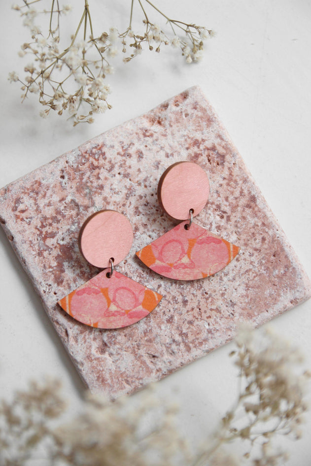Viuhka Earrings Valokas Pink And Orange