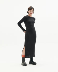 Gina Rib Dress Black