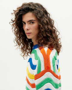 Jo Knitted Sweater Multicolor Stripes