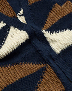 Robbie Knitted Vest Blue/Brown