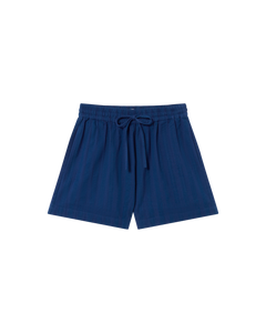 Geranio Seersucker Shorts Blue