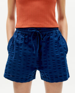 Geranio Seersucker Shorts Blue
