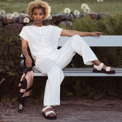 Swipe Pleated Wide Leg Pants Long