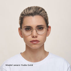 Yuda Bluelight Glasses Gold Black