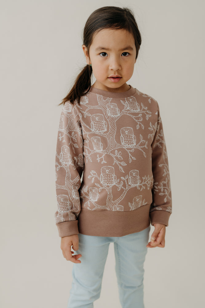 Robin Sweater Owls Cacao