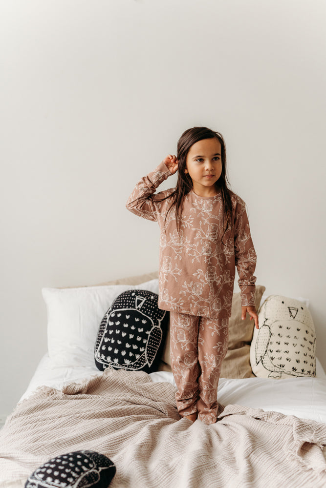 Taylor Pyjama Owls Cacao