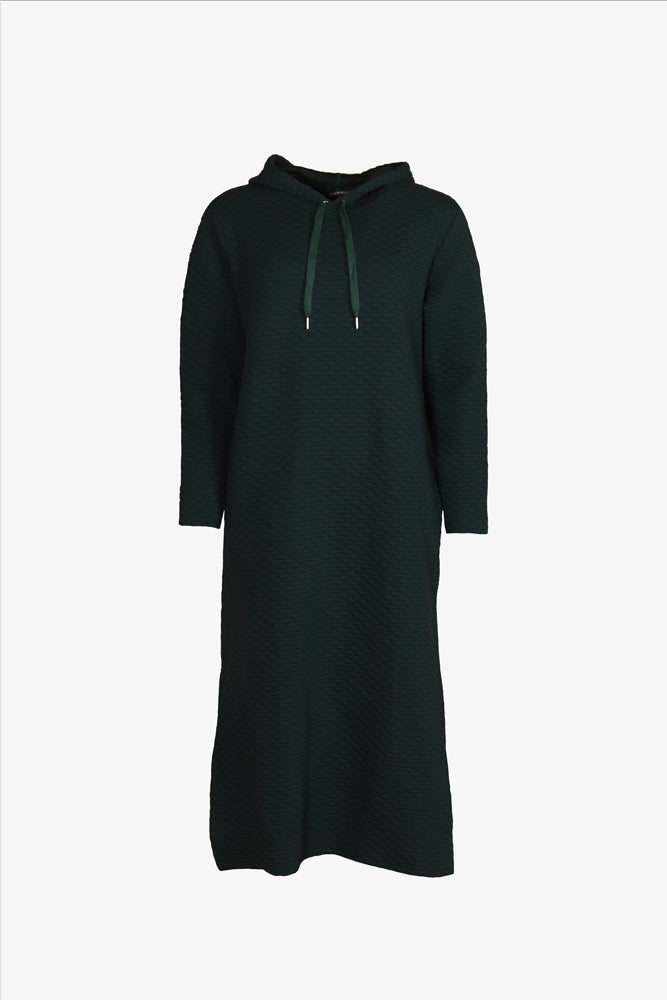 Bubble Hoodie Dress Green IVALO.COM