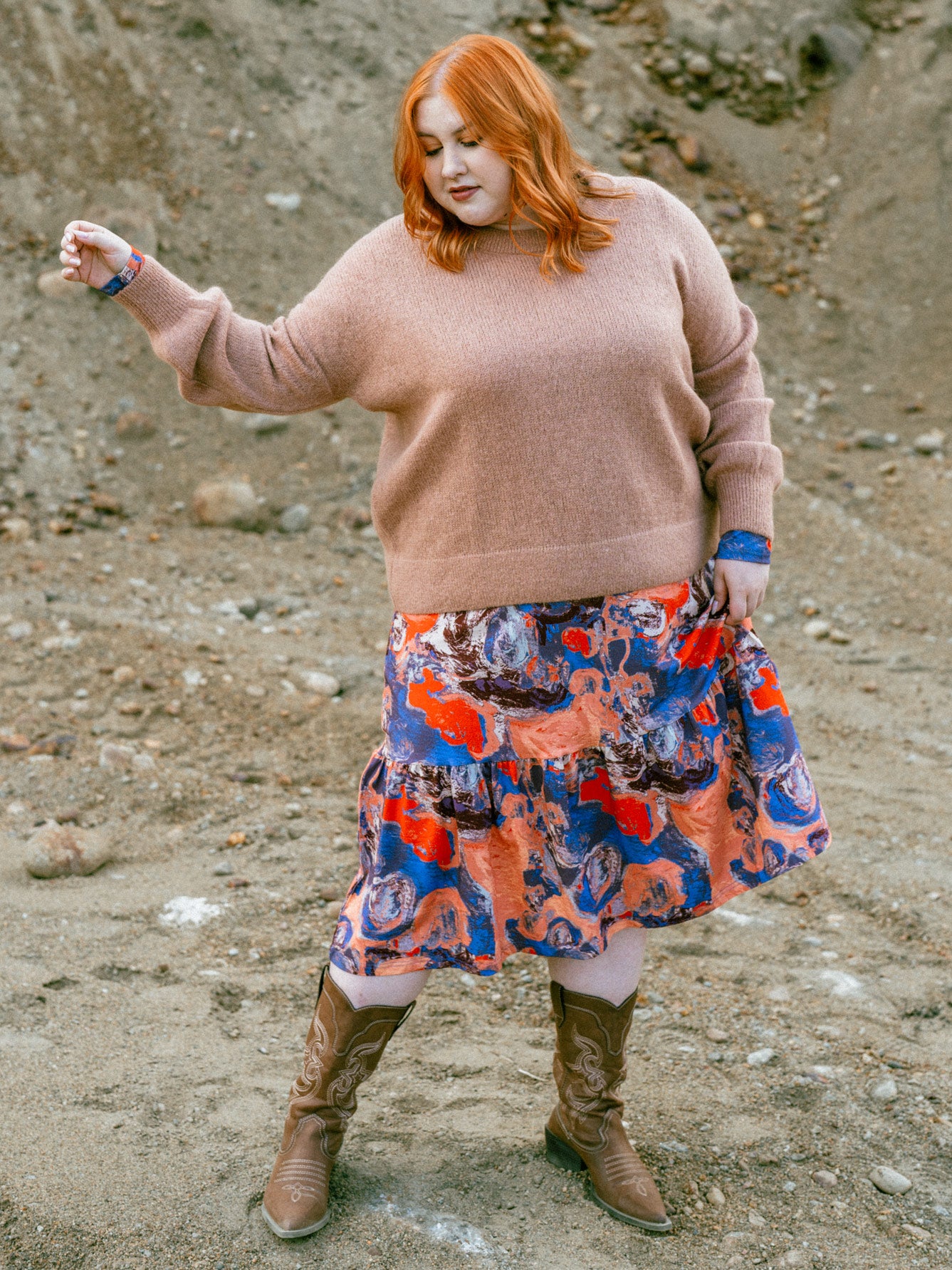 Kaiko button skirt nougat best sale