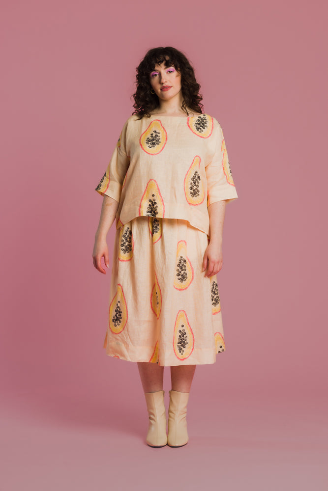Justine Blouse Papaya