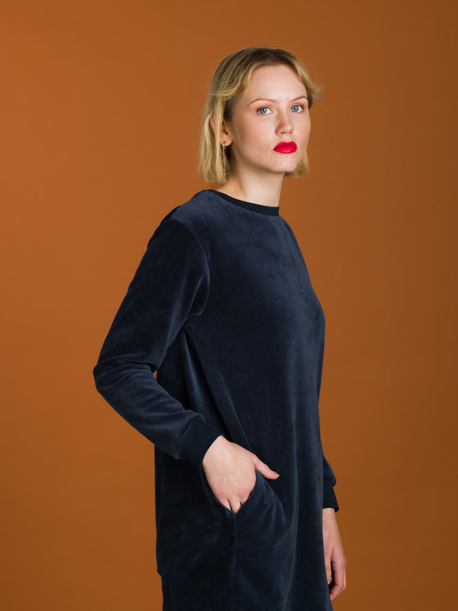  - Lilian Tunic Blue Velvet