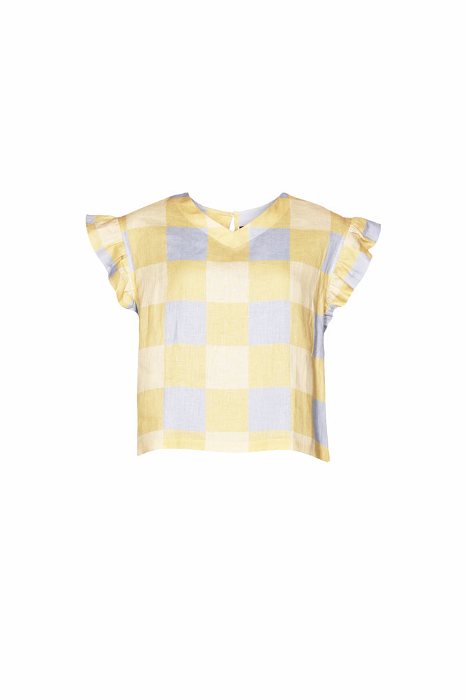 Aarrelabel - Liza Linen Shirt Xadrez