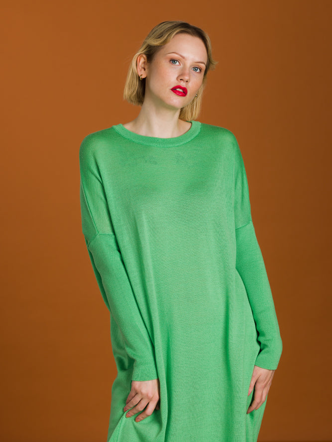 Aarrelabel - Nooa Merino Wool Dress Light Green