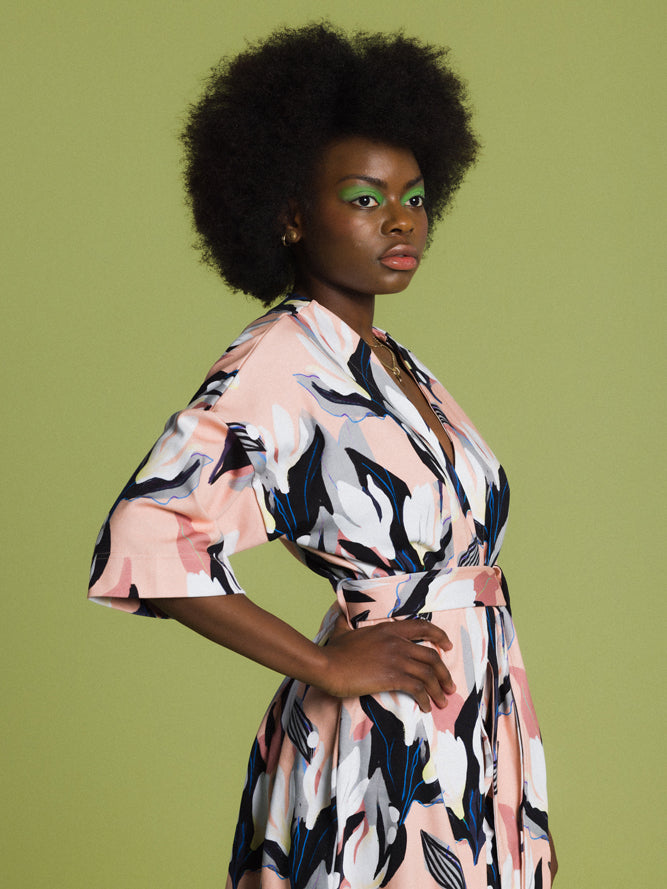 Samara Jacket Wrap Dress Flowertile IVALO.COM