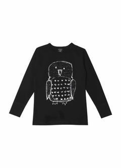 Long Sleeve Owl Shirt Black